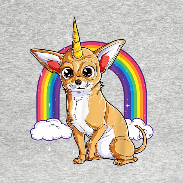 Chihuahua Unicorn Rainbow by Pretr=ty